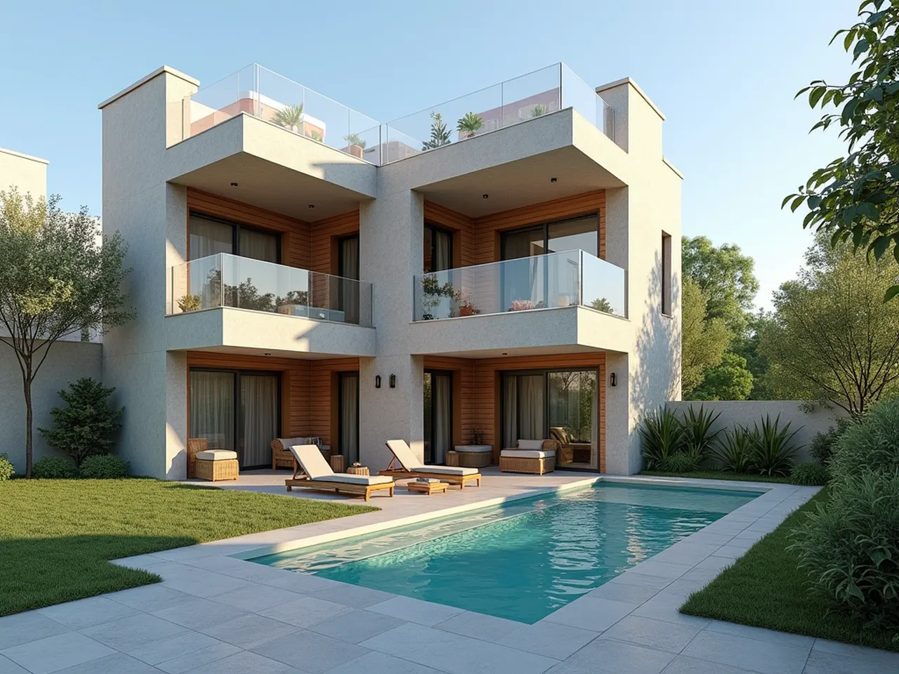 Secure Living: 4+1 Villa with Garage Parking & Walk-in Closet - Gaziantep